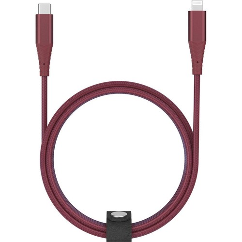 Cable USB C a USB lightning QILIVE 600183181 , longitud 1,2 metros, color rojo