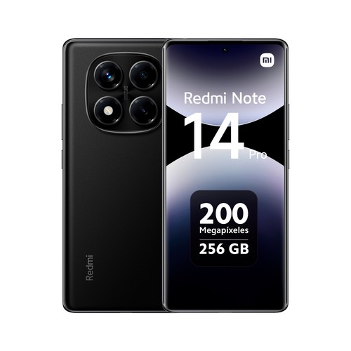 Smartphone XIAOMI Redmi Note 14 Pro, 256GB color negro medianoche, pantalla 16,94cm (6,67")..