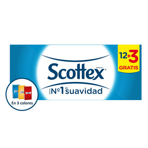 SCOTTEX Pañuelos SCOTTEX 12 + 3 uds.