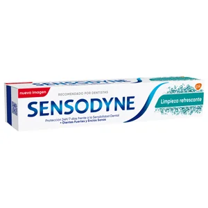 SENSODYNE Pasta de dientes con fluor, especial para personas con sensibilidad dental SENSODYNE Limpieza refrescante 75 ml..