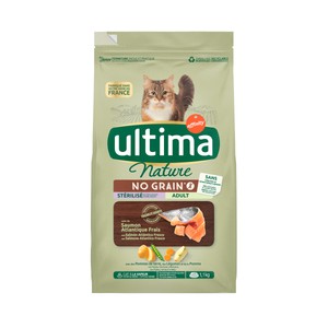 ULTIMA NATURE CAT Alimento para gato no grain salmón 1,1kg.