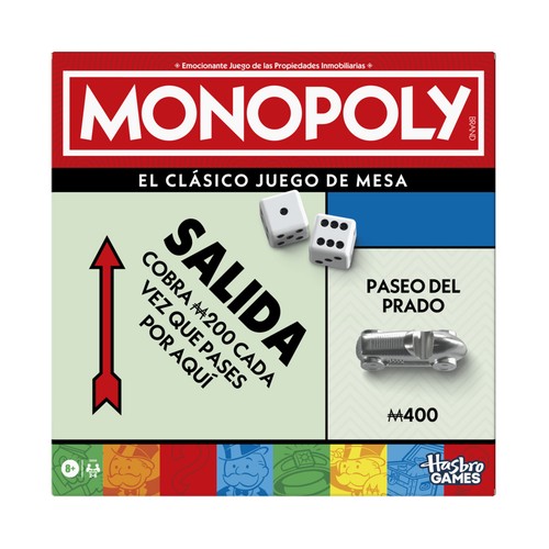 Juego de mesa MONOPOLY clásico. HASBRO.