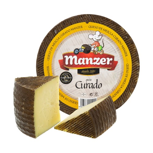 MANZER Queso de mezcla curado, cuña.