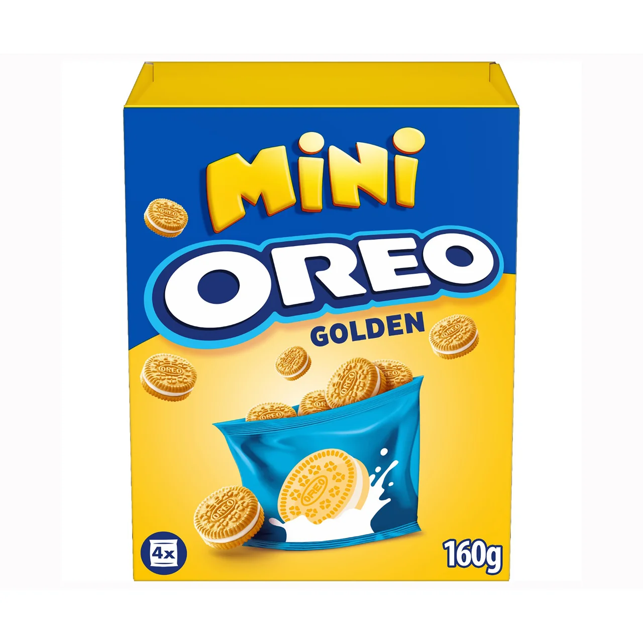 Galletas Golden Mini rellenas de crema de vainilla 160 g.