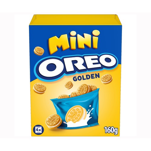 OREO Galletas Golden Mini rellenas de crema de vainilla 160 g.