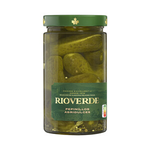 Imagen de RIOVERDE Pepinillos grandes agridulces frasco de 380 g.