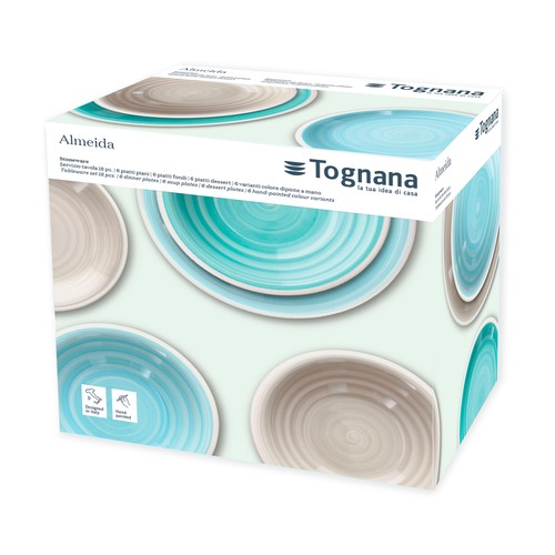 Vajilla porcelana 18 piezas, TOGNANA LOUIS E ALMEIDA.