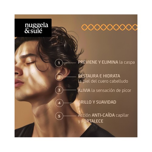 NUGGELA & SULÉ Champú anticaspa, que estimula el crecimiento del cabello 250 ml.