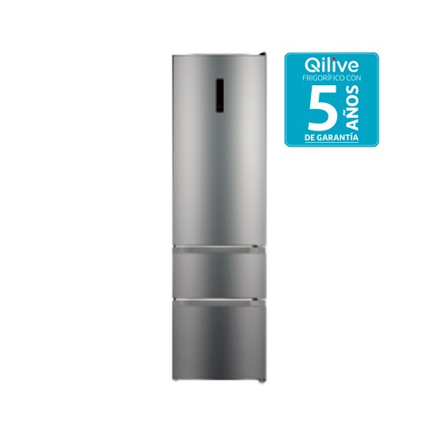 Frigorífico combi 192 cm QILIVE Q.6863 NO FROST, clasificación energética: E, H: 192cm, A: 54cm, F: 58,6cm, capacidad total: 282L.