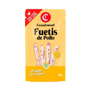 Casademon Fuetis Mini Fuets de Pollo 100% 4 X 10 G. 40 G