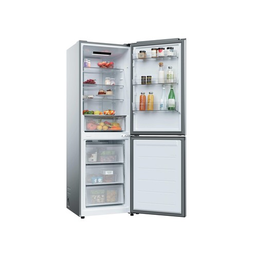 Frigorífico combi 185cm CANDY CNCQ2T6S18CX INOX, no frost, clasificación energética: C, H: 185cm A: 59,5cm, F: 59,9cm, capacidad total: 315L.
