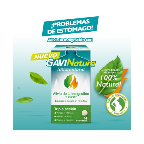 GAVINATURA Comprimidos naturales con triple acción, para el alivio de la indigestión y el ardor GAVINATURA 14 uds.