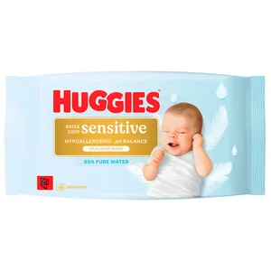 HUGGIES Extra care sensitive Toallitas húmedas hipoalergénicas para bebe 48 uds.