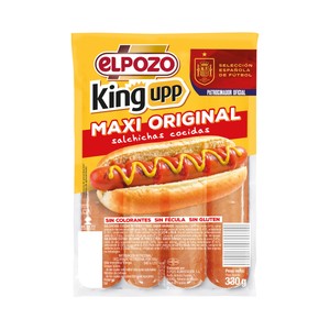 EL POZO Maxi original king upp  Salchichas cocidas de cerdo y pavo, sabor ahumado 330 g.