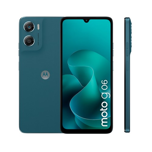 Smartphone Motorola Moto G06, 256GB + 4GB Ram, pantalla LCD 17,5cm (6,88"), color azul.
