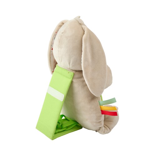 Peluche Leo el conejo, con Espejo y Actividades para bebé, desarrollo sensorial y cognitivo. Diferentes posicionamientos +0 Meses ONE, TWO FUN Baby