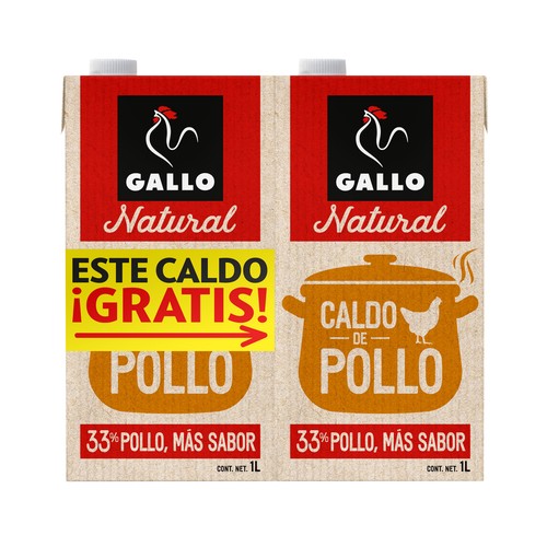 GALLO Caldo de pollo 1l. + 1l.