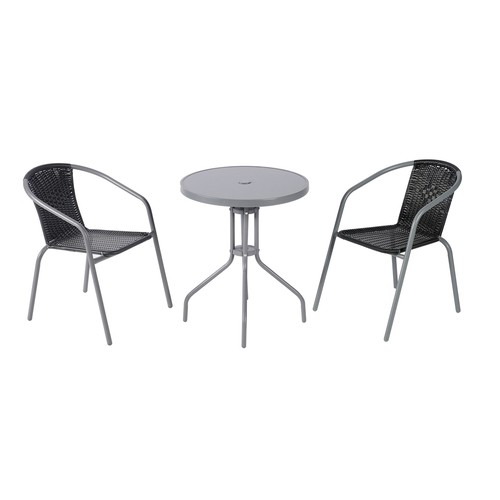 Mesa redonda con cristal bistro 60cm, GARDENSTAR.
