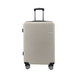 Maleta grande tipo trolley rígido de 65cm 8 ruedas, color beige, AIRPORT.
