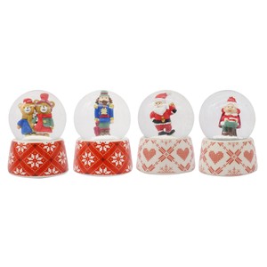 Imagen de Bola de Nieve 45mm Papá Noel, Mamá Noel, Oso o Cascanueces decoración de Navidad 23x25x19cm modelos surtidos, ACTUEL