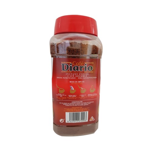 CAFE DIARIO Café soluble descafeinado  200 g.