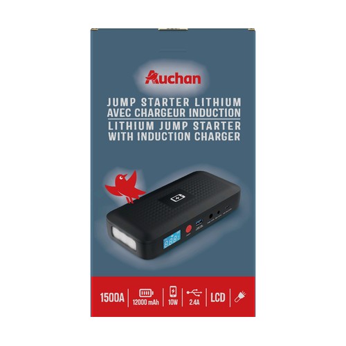 Mini arrancador de batería con bolsa 12 V-350 A AUCHAN.