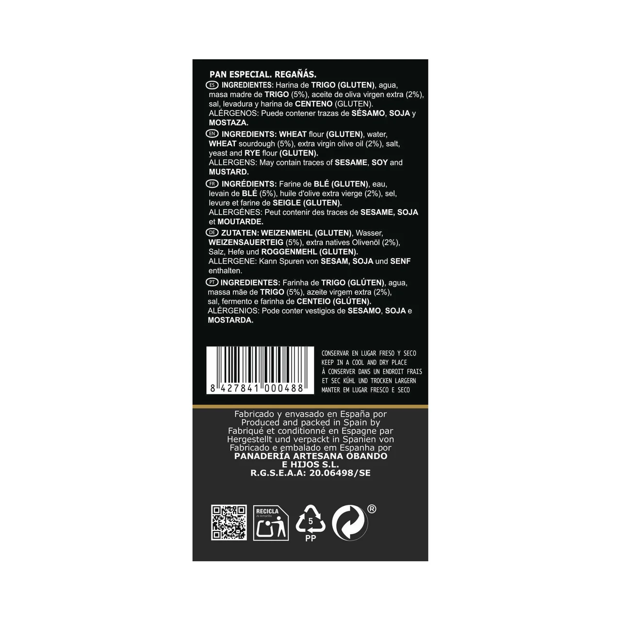 Cucharas de pan gourmet 140 g.