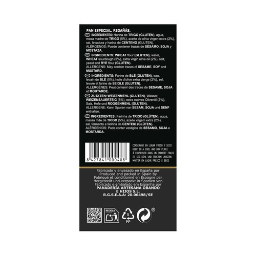 OBANDO Cucharas de pan gourmet 140 g.