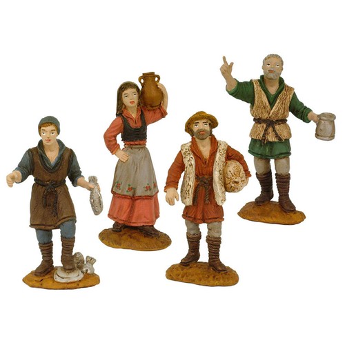 Figuras de pastores decorativos para Belén de 8cm, DECORACIÓN NAVIDAD.