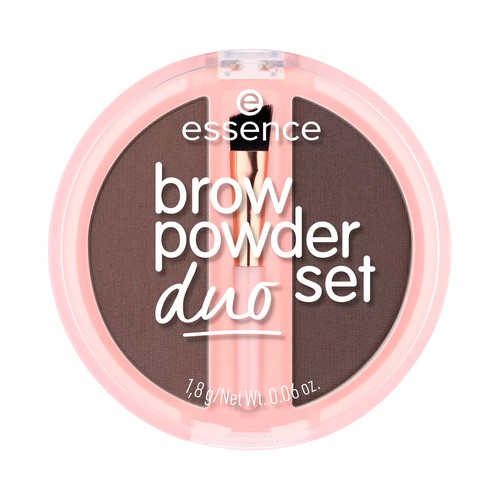 ESSENCE Duo set tono 03 dark Estuche de polvos para cejas definidas.