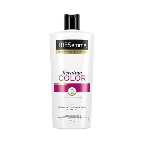 Acondicionador con aceite de argán para cabellos teñidos o con mechas TRESEMMÉ Keratina color 685 ml.