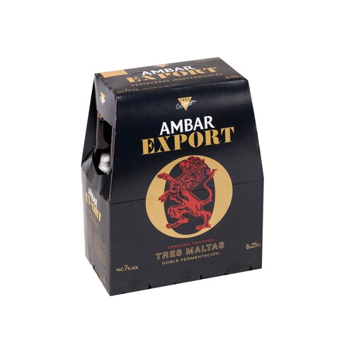 AMBAR EXPORT Cervezas pack de 6 botellines de 25 centilitros