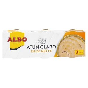ALBO Atún claro en escabeche lata de 67 g. pack de 3 uds.