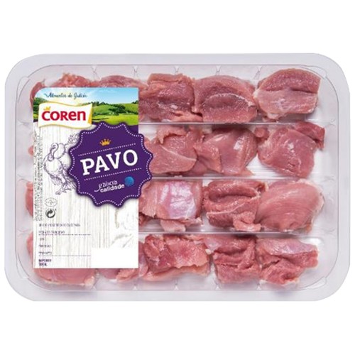COREN Bandeja de pavo troceado en tacos.