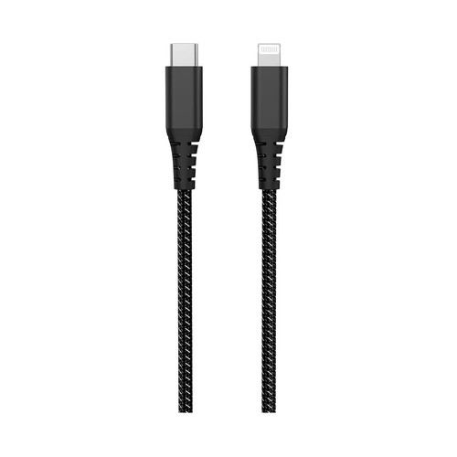 Cable USB C a USB lightning QILIVE 600183183 , longitud 1,5 metros, color negro