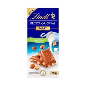 LINDT Chocolate leche de avellanas 200 g.