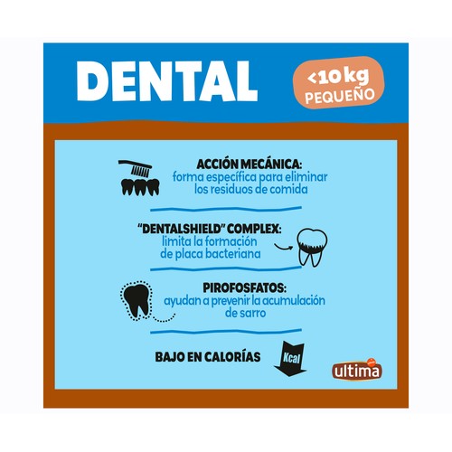 ULTIMA Snack perro mini dental 7 stick 90 gr.