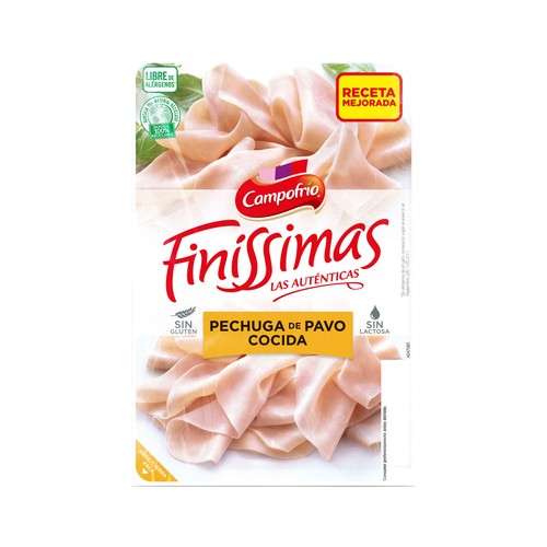 Pechuga de pavo cortada en lonchas CAMPOFRÍO Finissimas 115 g.