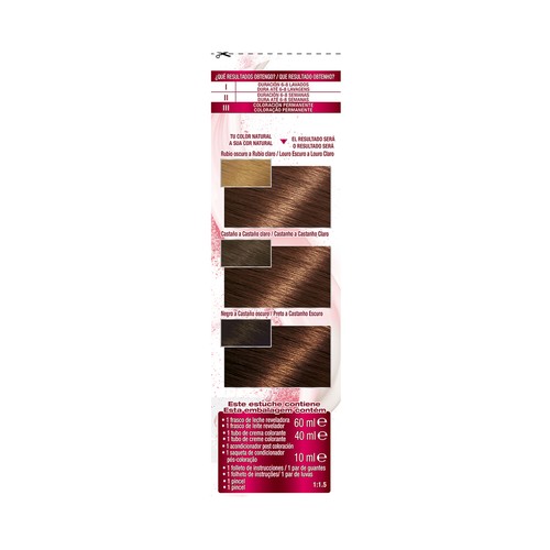 GARNIER Color sensation Coloración permanente e intensa reutilizable para bol y pincel, tono 5.35 Castaño canela.