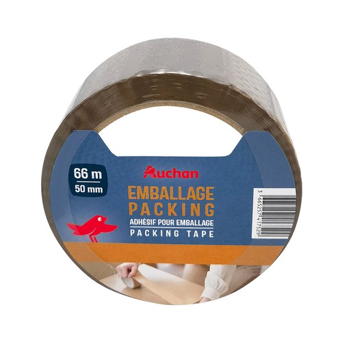 Cinta de embalado marrón, 66M x 50mm, PRODUCTO ALCAMPO.