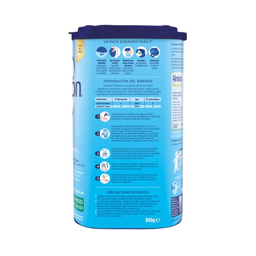 ALMIRÓN Advance 2 Leche (2) de continuación a partir de 6 meses 800 g.