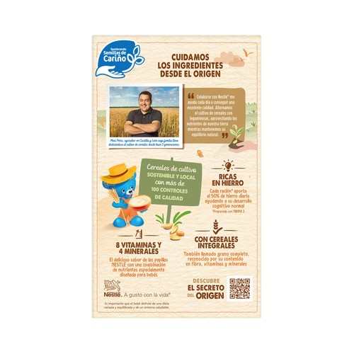 NESTLÉ Papilla de 8 cereales con miel a partir de 6 meses 475 g.