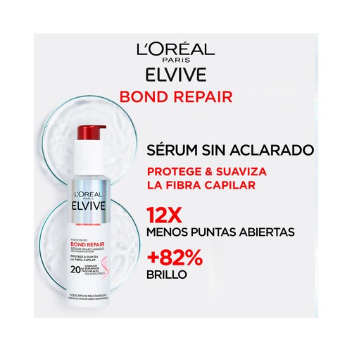 ELVIVE Bond repair Sérum portector y reparador sin acalardo, para todo tipo de cabellos dañados 150 ml.