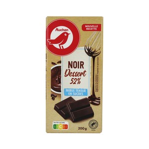 Imagen de PRODUCTO ALCAMPO Chocolate negro para postres, sin azúcares añadidos 200 g.