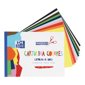 Imagen de Bloc de papel de cartulina de 10 hojas de 180 gramos, OXFORD.