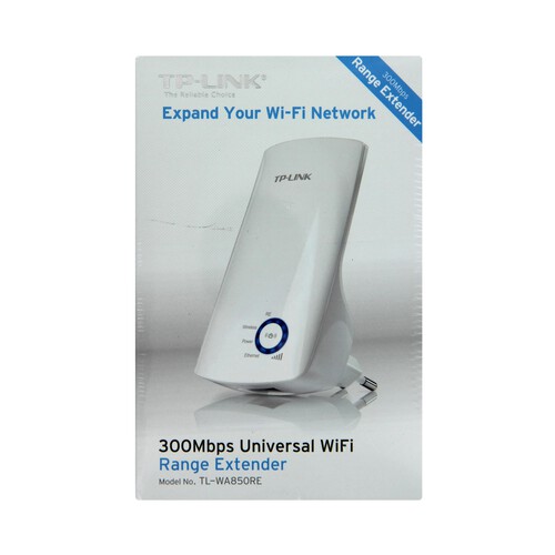 Extensor de cobertura Wi-Fi TP-LINK TL-WA850RE, 300Mbps, puerto Ethernet.
