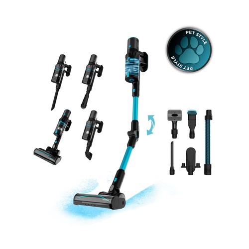 CECOTEC Conga Rockstar 3500 Storm Pet Flex, Aspirador escoba sin cable, 500W, 70 minutos de autonomía, tubo flexible y cepillo para animales.