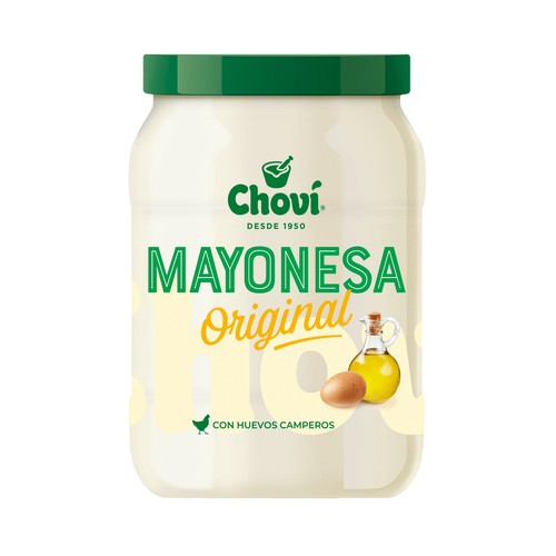 CHOVI Original Mayonesa clásica elaborada con huevos camperos tarro 400 ml.