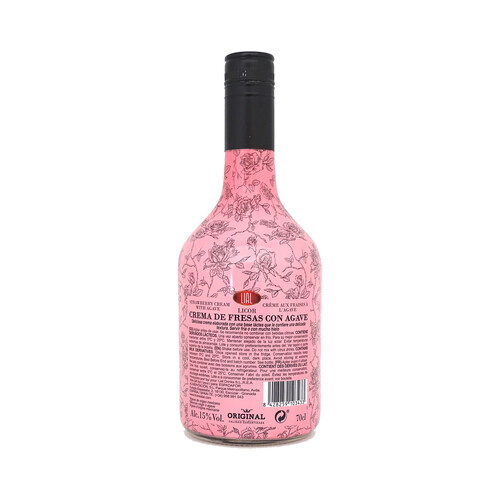 SARGENTO TEQUELA Crema de fresas con un toque de Agave (de origen Mexicano) SARGENTO TEQUELA botella de 70 cl.