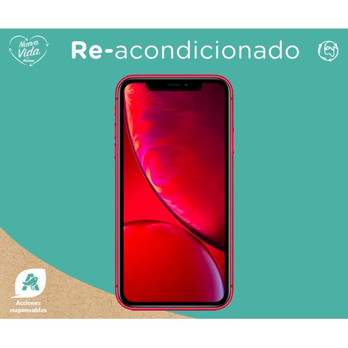 Apple iPHONE XR 128GB rojo (REACONDICIONADO), pantalla 15,4cm (6,1").